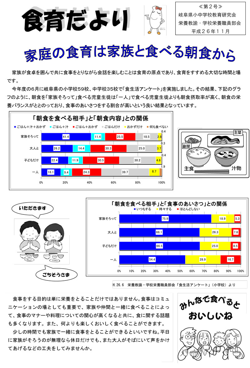食育だより 26年11月